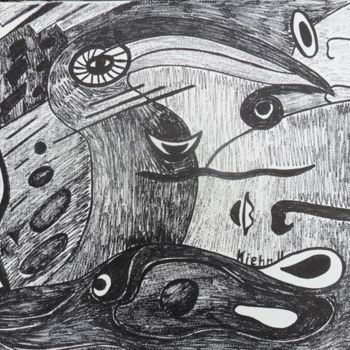 Ζωγραφική με τίτλο "Dream B" από Georg Kiehn, Αυθεντικά έργα τέχνης