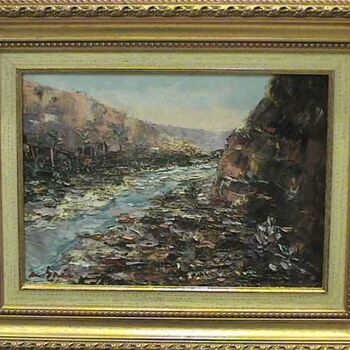 Peinture intitulée "Oasis" par M'Hamed Saci, Œuvre d'art originale