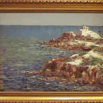 Peinture intitulée "Phare à JiJel" par M'Hamed Saci, Œuvre d'art originale
