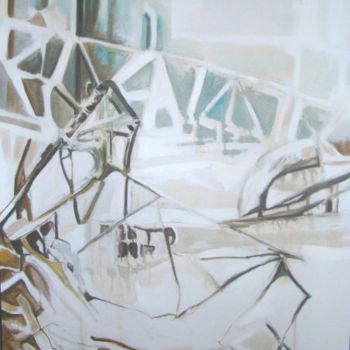 Peinture intitulée "Les restants (AZF)" par Julien Jomard, Œuvre d'art originale, Huile