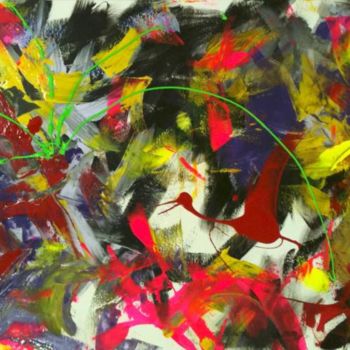 Peinture intitulée "fee Clochette gore" par Patou.B, Œuvre d'art originale