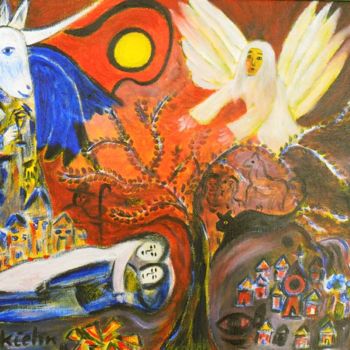 Ζωγραφική με τίτλο "Protected Love" από Georg Kiehn, Αυθεντικά έργα τέχνης