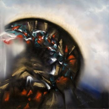 Painting titled "Méditation" by Boschel, Original Artwork