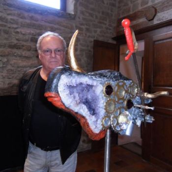 Sculpture intitulée "chronotaurus" par Dan Roller, Œuvre d'art originale