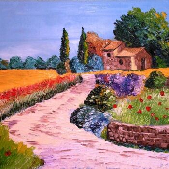 Peinture intitulée "provence" par Bruno Mouqueron, Œuvre d'art originale