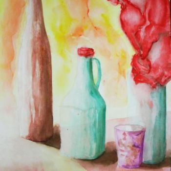 Pittura intitolato "Aquarelle jeux de c…" da Vall, Opera d'arte originale, Acquarello