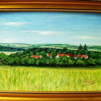 Peinture intitulée "La campagne et les…" par Marian Cobos, Œuvre d'art originale