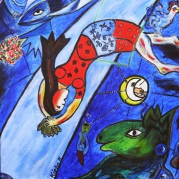 Ζωγραφική με τίτλο "Circus, homenaje a…" από Georg Kiehn, Αυθεντικά έργα τέχνης