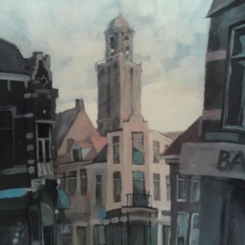 Painting titled "cloudy day" by Paulus Hoffman, Original Artwork, Other