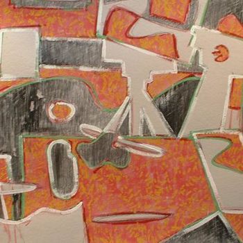 Painting titled "In the studio" by Bartek Radziejewski, Original Artwork, Oil