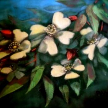 Schilderij getiteld "flowers 1" door Paulus Hoffman, Origineel Kunstwerk, Olie