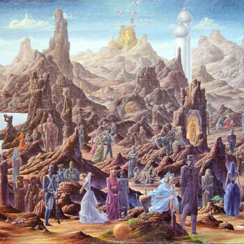 Painting titled "The Eve of a Signif…" by Valeriy Kot, Original Artwork, Oil
