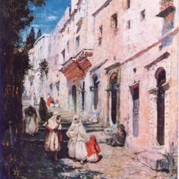 Peinture intitulée "la casba d'alger" par Abdelkarim Saidani, Œuvre d'art originale