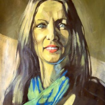 Peinture intitulée "portrait of a lady…" par Paulus Hoffman, Œuvre d'art originale, Huile