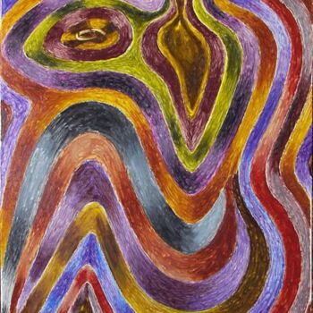 Malerei mit dem Titel "Composition 13" von Lia Chechelashvili, Original-Kunstwerk, Öl
