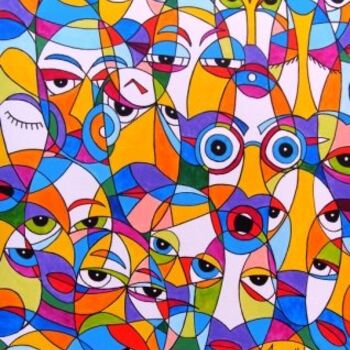 Pintura intitulada "FUNDIDOS" por Mário Fresco, Obras de arte originais, Óleo