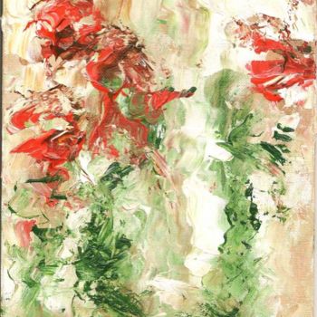 Peinture intitulée ""Dancing Flowers"" par Juli Southmayd, Œuvre d'art originale