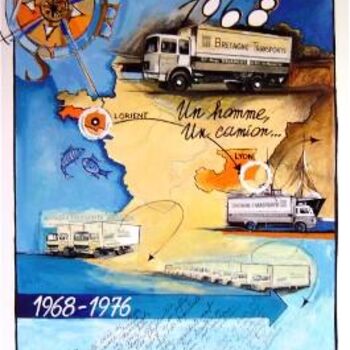 Dessin intitulée "Toile N°1: "Delanch…" par Catherine Suchocka, Œuvre d'art originale