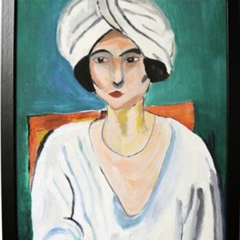 제목이 "D'après Modigliani"인 미술작품 Agnès M로, 원작, 기름