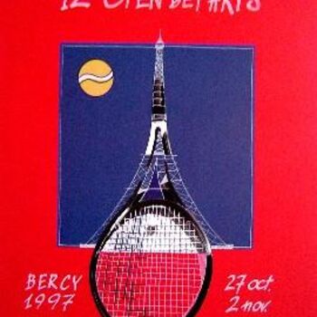 Dessin intitulée "12ème OPEN de PARIS…" par Catherine Suchocka, Œuvre d'art originale