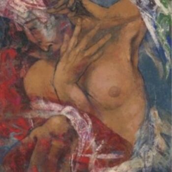 Schilderij getiteld "Leda" door Doina Botez, Origineel Kunstwerk, Olie