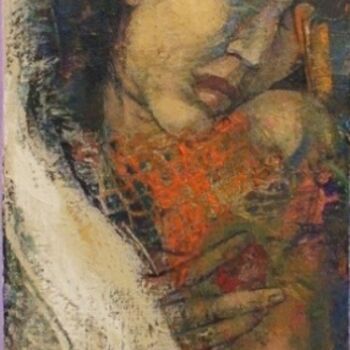 Schilderij getiteld "Studio per Leda" door Doina Botez, Origineel Kunstwerk, Olie