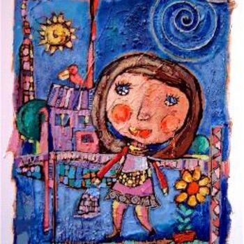 Peinture intitulée "En promenade..." par Catherine Suchocka, Œuvre d'art originale
