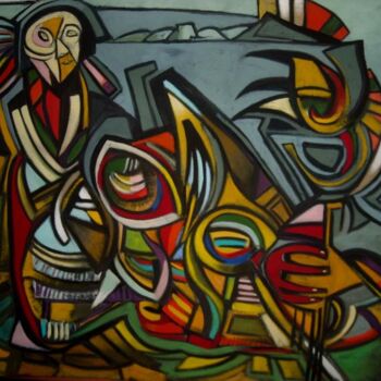 Peinture intitulée "automne 2011" par Frédérique Manley, Œuvre d'art originale, Huile