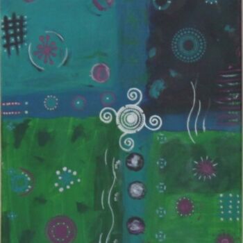 Malerei mit dem Titel "ECLOSION" von Flora I., Original-Kunstwerk, Acryl Auf Keilrahmen aus Holz montiert