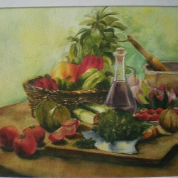 Peinture intitulée "ratatouille" par Mickael Thébault, Œuvre d'art originale