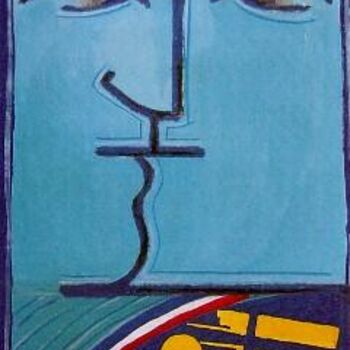Dessin intitulée "Drapeau SIEMENS" par Catherine Suchocka, Œuvre d'art originale