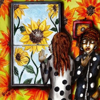 Painting titled "the persistence of…" by Helene, Original Artwork, Acrylic