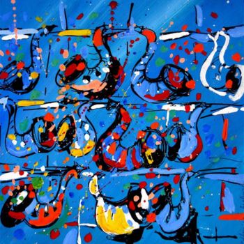 Peinture intitulée "LA MUSIQUE" par Catherine Suchocka, Œuvre d'art originale, Huile