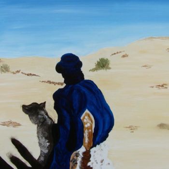 Peinture intitulée "EN ATTENDANT L'OASIS" par Dany Champeme, Œuvre d'art originale, Huile
