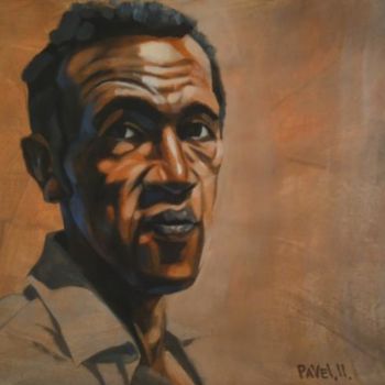 Painting titled "Keith" by Paulus Hoffman, Original Artwork, Oil