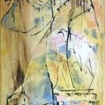 Malerei mit dem Titel "Cher Ami" von Oksana Veber, Original-Kunstwerk, Öl