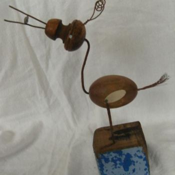 Sculpture intitulée "aigretto" par Frédéric Bignon Récupart, Œuvre d'art originale