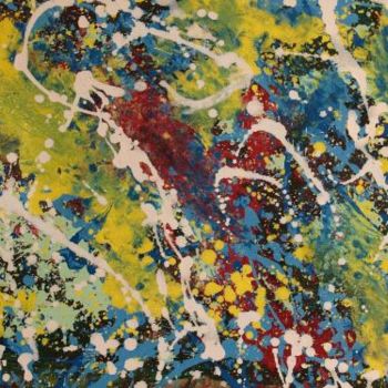 Painting titled "forët vue du ciel" by Benoit !, Original Artwork, Acrylic