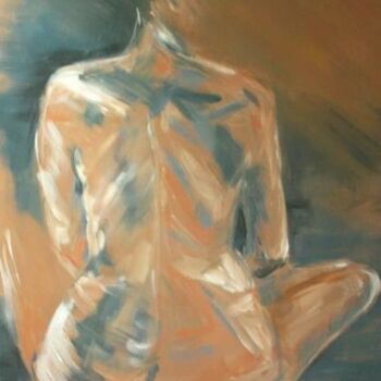 Peinture intitulée "nu dos femme" par Marie Pascale Martins, Œuvre d'art originale, Acrylique