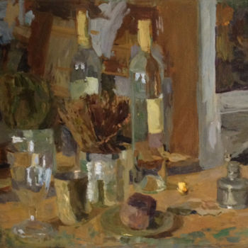 제목이 "Nature morte grise"인 미술작품 Olga Richir로, 원작, 기름