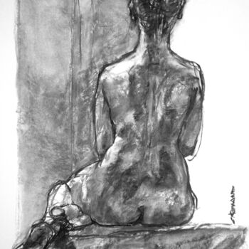Drawing titled "fusain 50/65 2011 27" by Christian Rolland, Original Artwork, Other