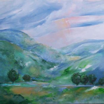 Peinture intitulée "Entre Jura et.... D…" par Anne-Frédérique Ferret, Œuvre d'art originale