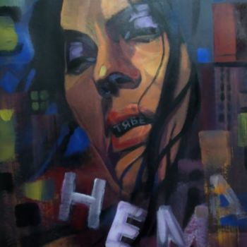 Malerei mit dem Titel "no you 1" von Paulus Hoffman, Original-Kunstwerk, Öl