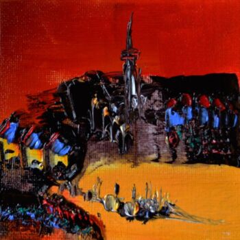 Peinture intitulée "The Bay of Yellow P…" par Muriel Cayet, Œuvre d'art originale