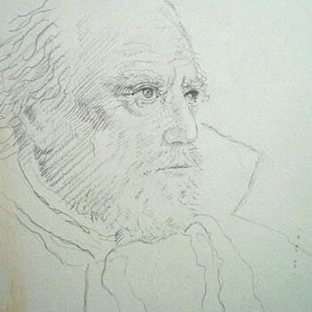 Painting titled "Augustus John at Th…" by Reginald Gray, Original Artwork