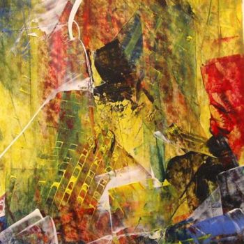 Peinture intitulée "LA BOITE DE PANDORE" par Francine Barbaray, Œuvre d'art originale