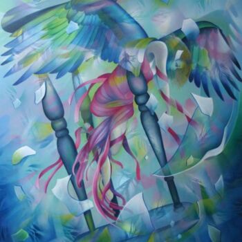 Peinture intitulée "éternité" par Jeannette Guichard-Bunel, Œuvre d'art originale