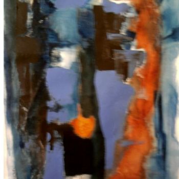Peinture intitulée "mandarine" par Noëlle Dauby, Œuvre d'art originale