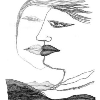 Dessin intitulée "est-ce-que c'est un…" par Sigrun Neumann (Sineu), Œuvre d'art originale, Autre