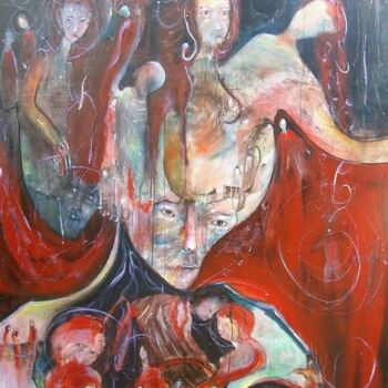 Peinture intitulée "Histoire de  pensées" par Bruno Briatte, Œuvre d'art originale, Huile